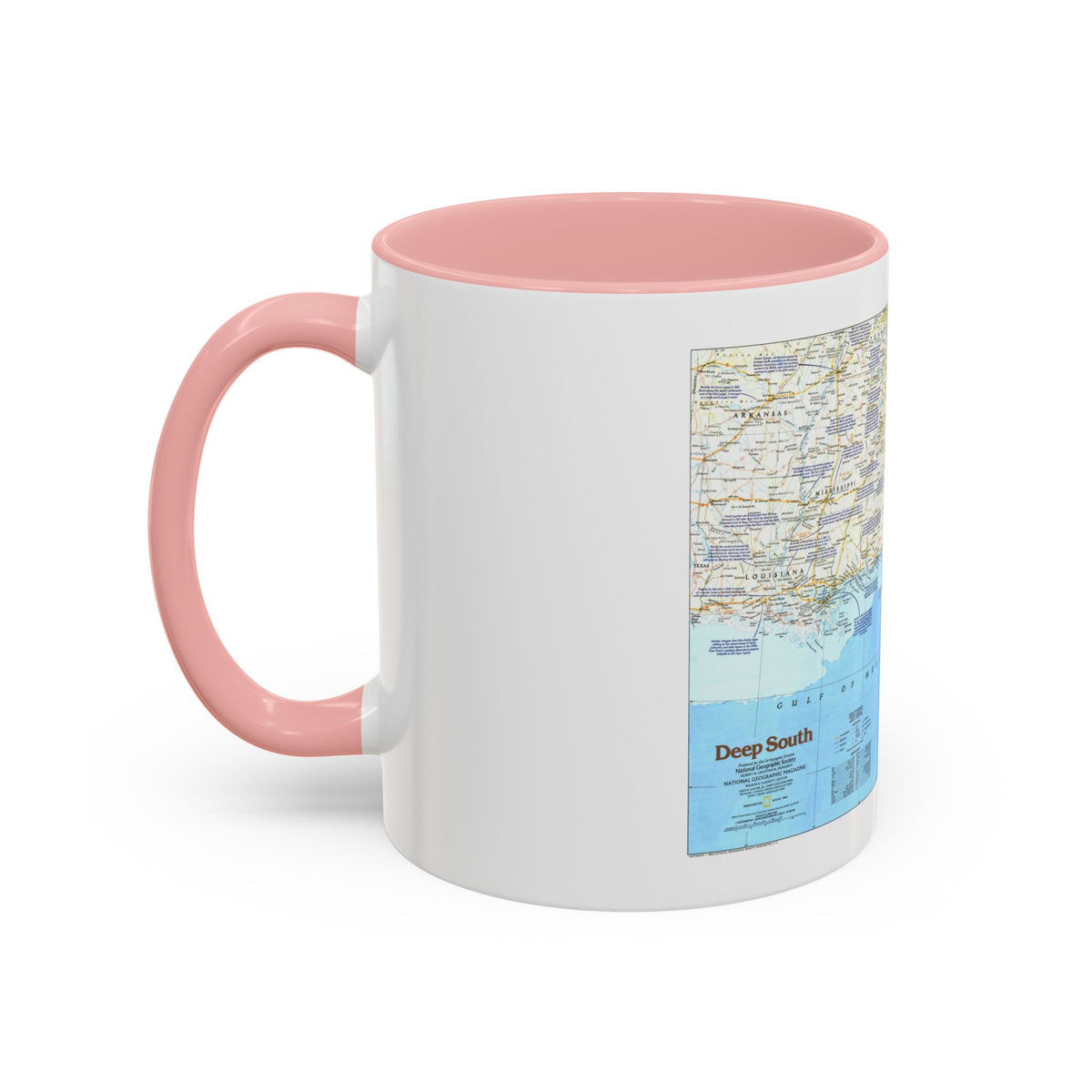 USA - Deep South 1 (1983) (Map) Accent Coffee Mug