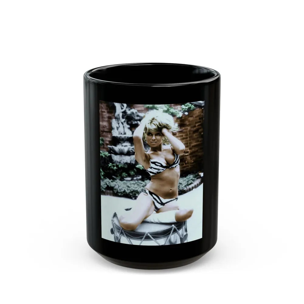 Julie Ege #100 (Vintage Female Icon) Black Coffee Mug-15oz-Go Mug Yourself