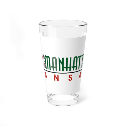 Flag of Manhattan Kansas 2009-2019 (United States) Pint Glass 16oz