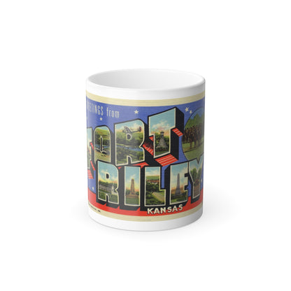Greetings from Fort Riley Kansas (Greeting Postcards) Color Changing Mug 11oz