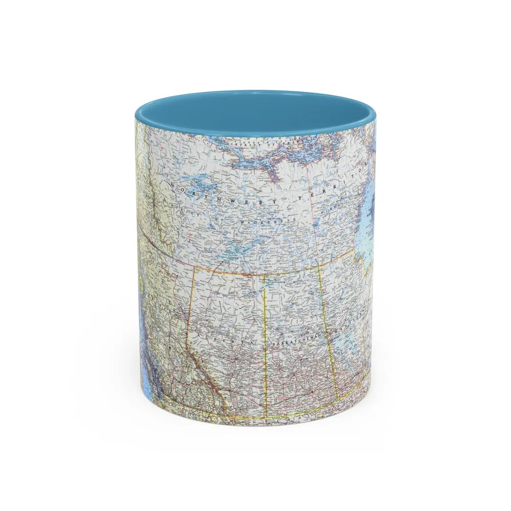 Canada - Western (1966) (Map) Accent Coffee Mug-11oz-Light Blue-Go Mug Yourself