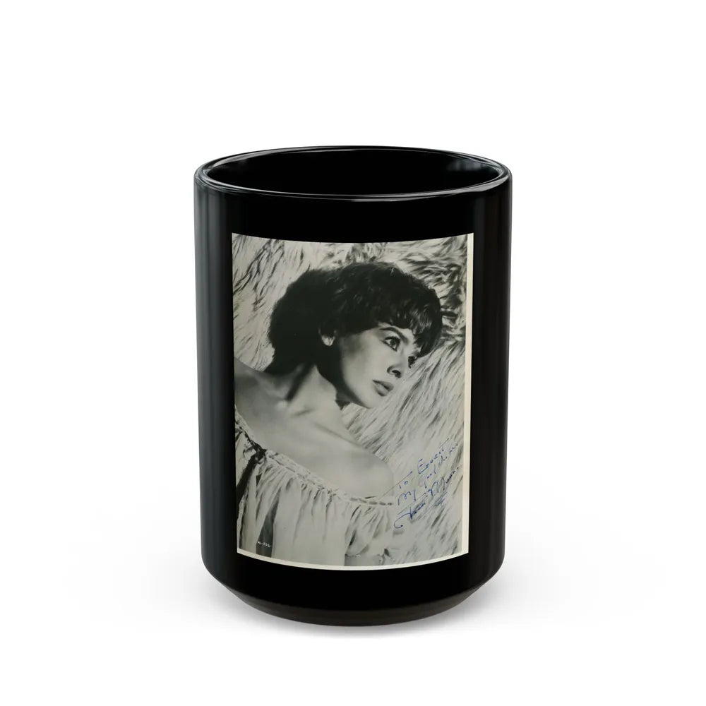 Janet Munro #14 (Vintage Female Icon) Black Coffee Mug-15oz-Go Mug Yourself