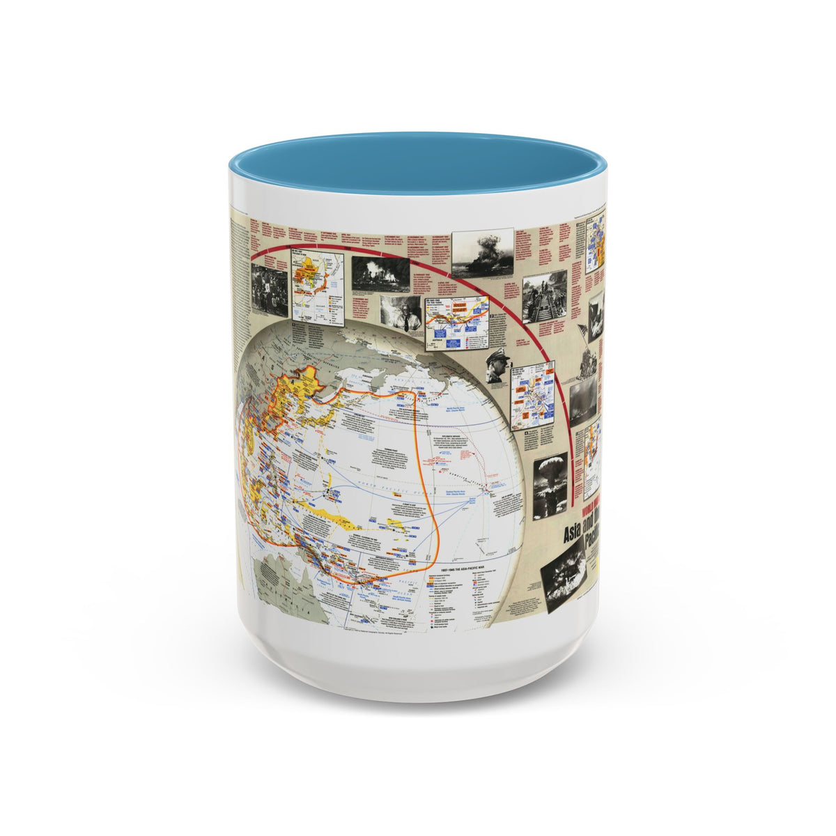 World War II- Asia and the Pacific (1991) (Map) Accent Coffee Mug