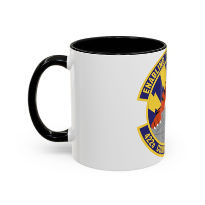 422d Communications Squadron (U.S. Air Force) Accent Coffee Mug