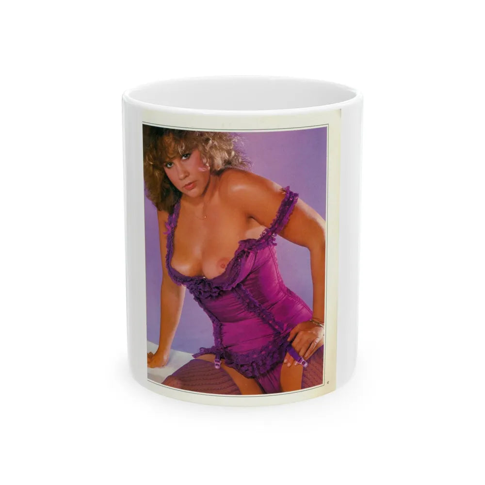 Linda Blair #218 - Partially Topless (Vintage Female Icon) White Coffee Mug-11oz-Go Mug Yourself