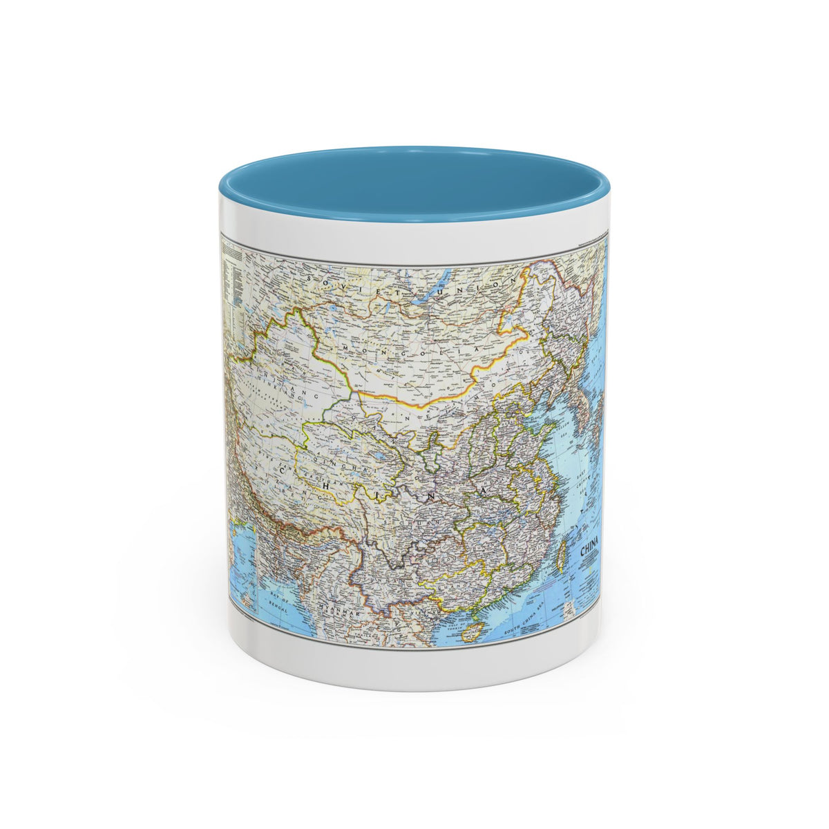 China 1 (1991) (Map) Accent Coffee Mug