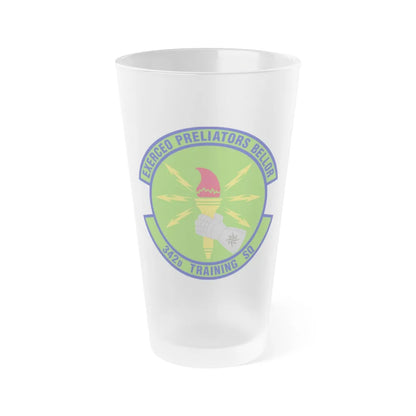 342d Training Squadron (U.S. Air Force) Frosted Pint Glass 16oz-16oz-Frosted-Go Mug Yourself