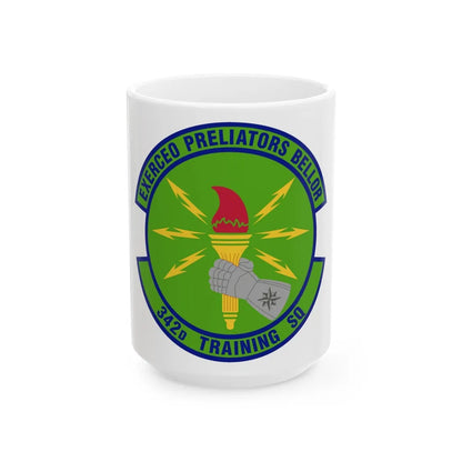 342d Training Squadron (U.S. Air Force) White Coffee Mug-15oz-Go Mug Yourself