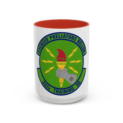 342d Training Squadron (U.S. Air Force) Accent Coffee Mug 15oz Red - Go Mug Yourself