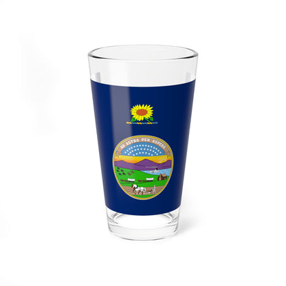 Flag of Kansas 1927-1961 (United States) Pint Glass 16oz