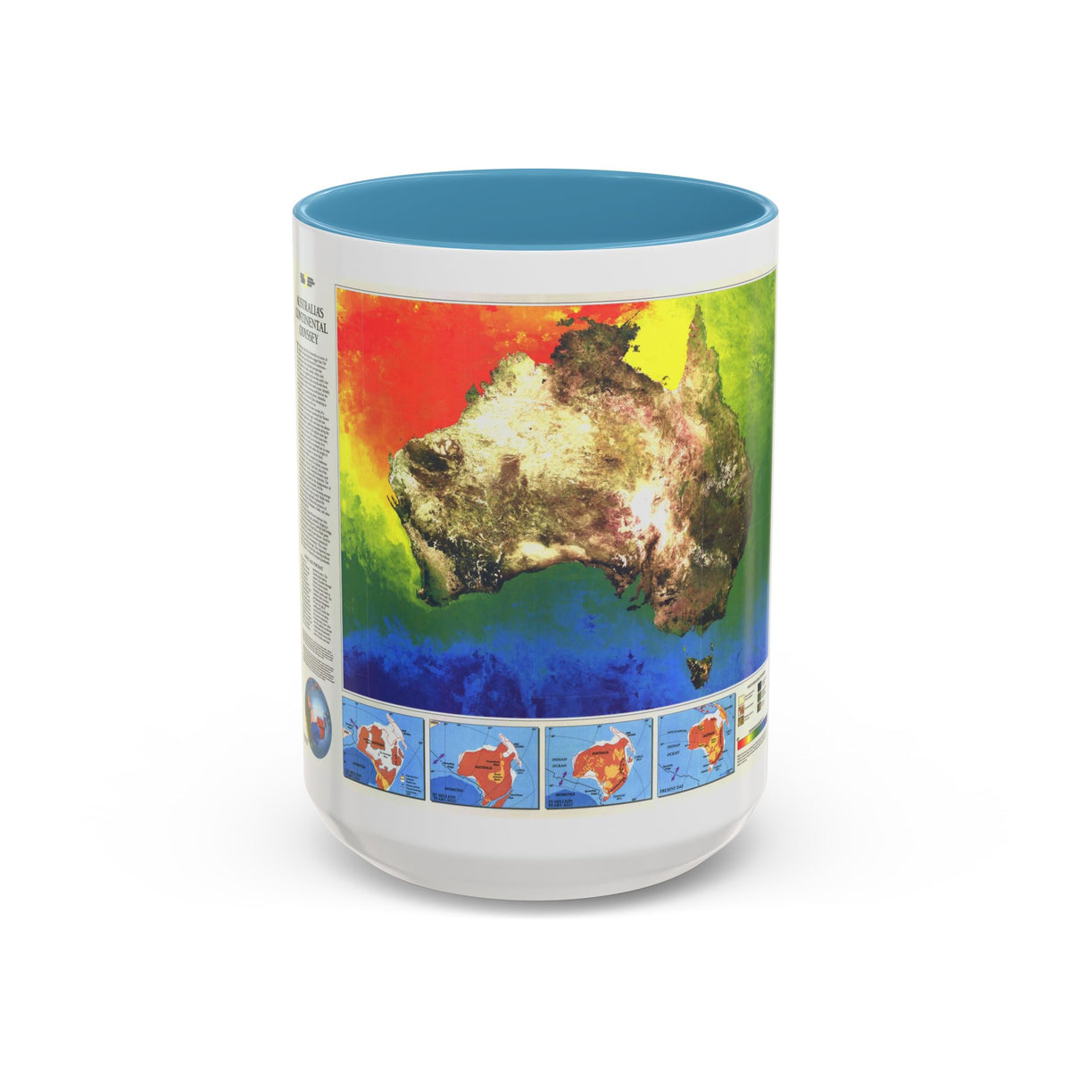 Australia's Continental Odyssey (1988) (Map) Accent Coffee Mug