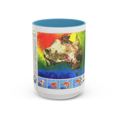 Australia's Continental Odyssey (1988) (Map) Accent Coffee Mug