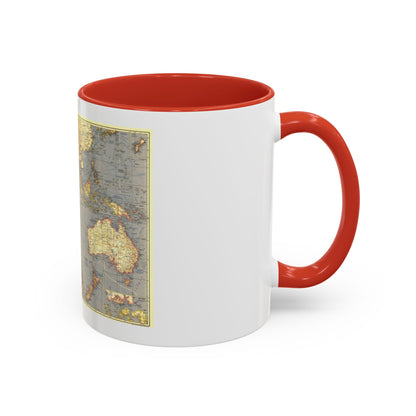 Indian Ocean (1941) (Map) Accent Coffee Mug