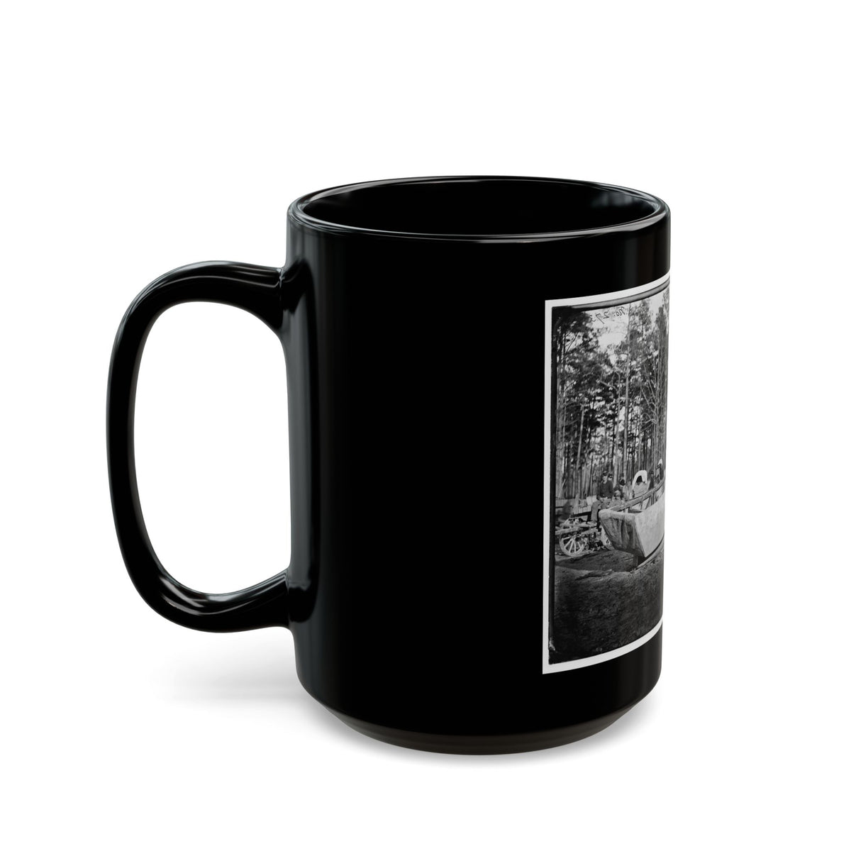 Rappahannock Station, Va. Canvas Pontoon Boat, 50th New York Engineers (U.S. Civil War) Black Coffee Mug