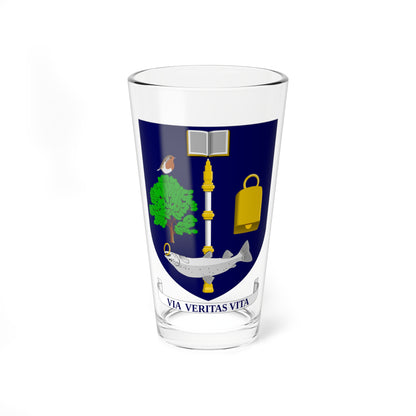 University of Glasgow arms (Scotland) (Coat of Arms) Pint Glass 16oz