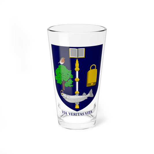 University of Glasgow arms (Scotland) (Coat of Arms) Pint Glass 16oz