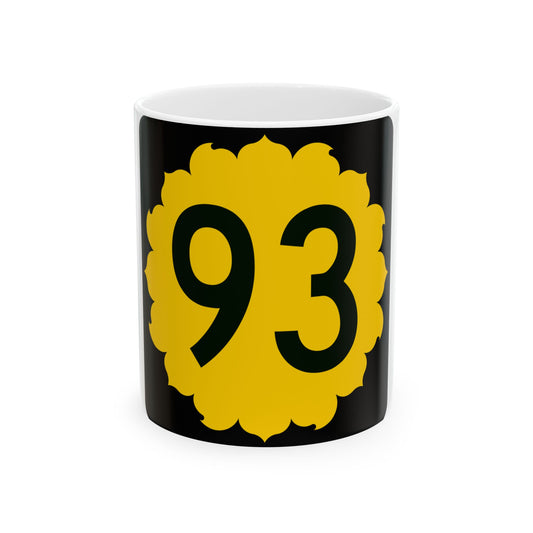 K-93 (Kansas) (Road Sign) White Coffee Mug