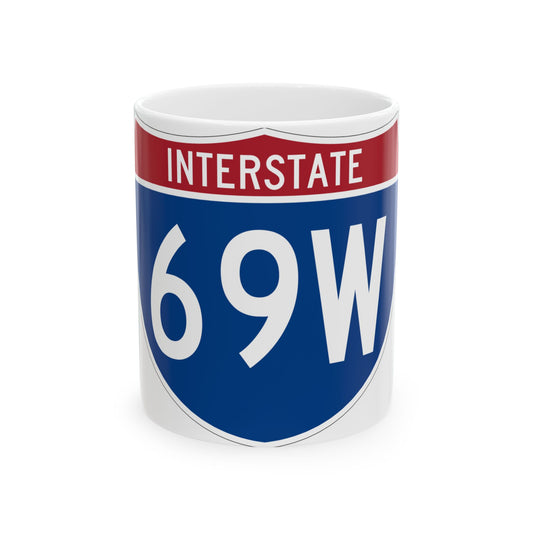 I-69W (Texas) (Road Sign) White Coffee Mug