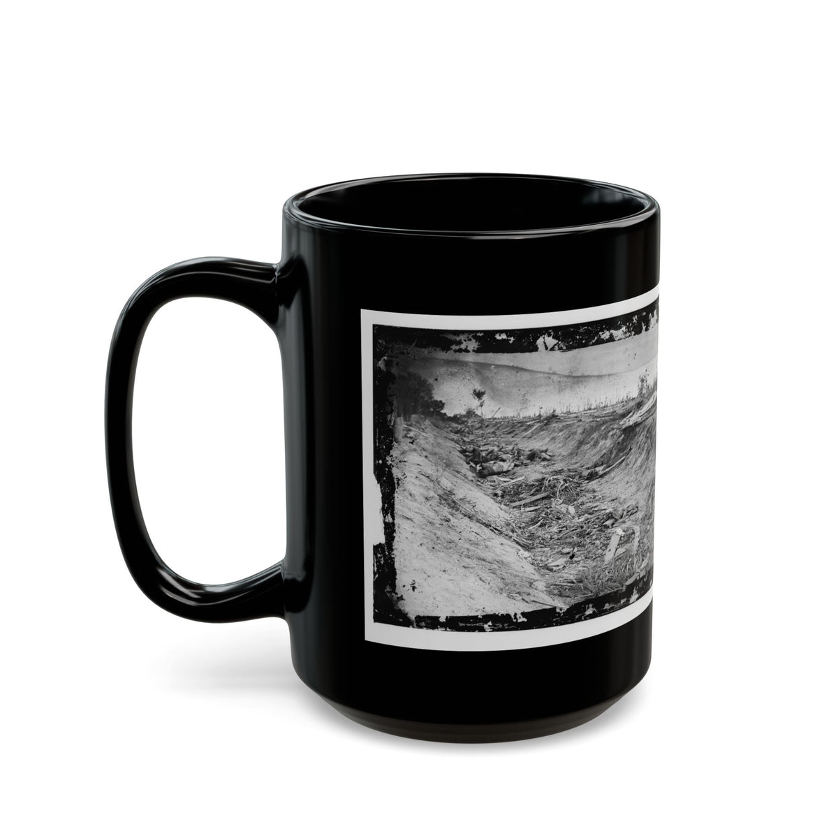 Antietam, Md. Confederate Dead In A Ditch On The Right Wing (U.S. Civil War) Black Coffee Mug