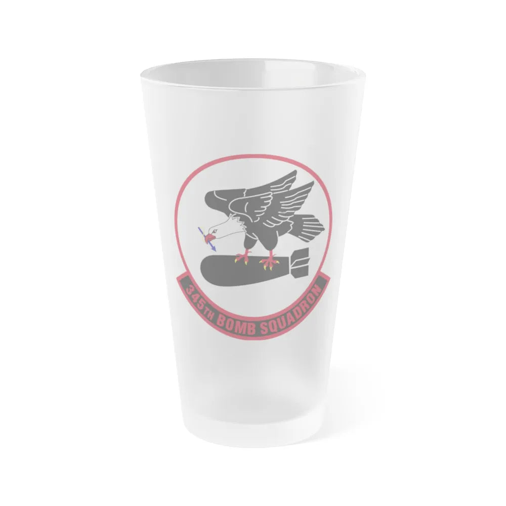 345 Bomb Squadron AFRC (U.S. Air Force) Frosted Pint Glass 16oz-16oz-Frosted-Go Mug Yourself