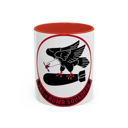 345 Bomb Squadron AFRC (U.S. Air Force) Accent Coffee Mug 11oz Red - Go Mug Yourself
