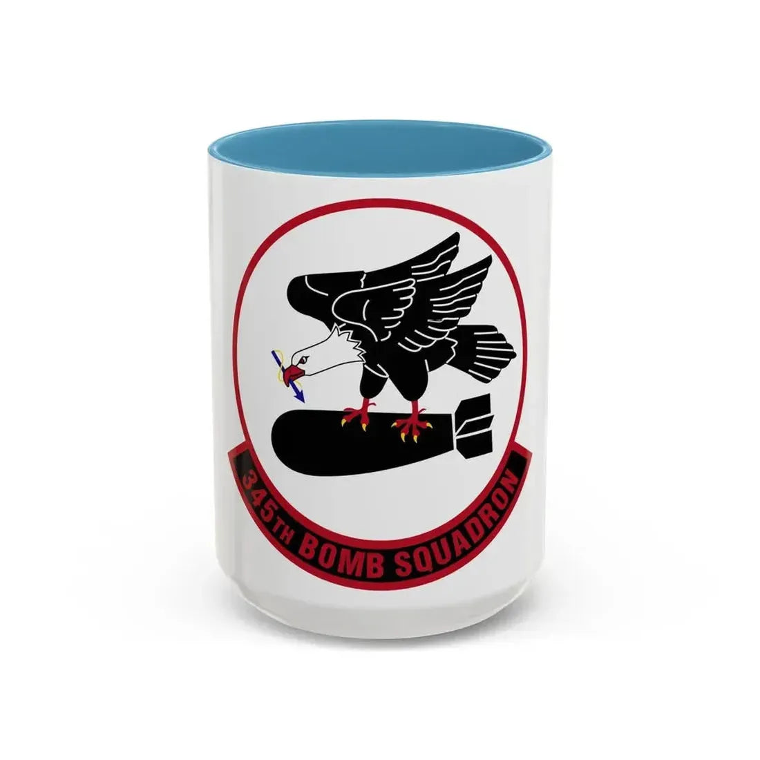345 Bomb Squadron AFRC (U.S. Air Force) Accent Coffee Mug 15oz Light Blue - Go Mug Yourself