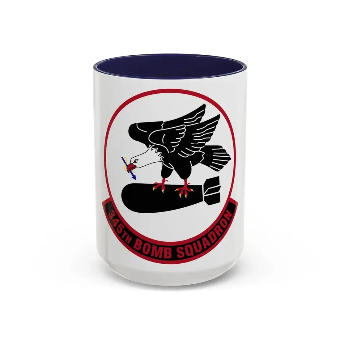 345 Bomb Squadron AFRC (U.S. Air Force) Accent Coffee Mug 15oz Navy - Go Mug Yourself