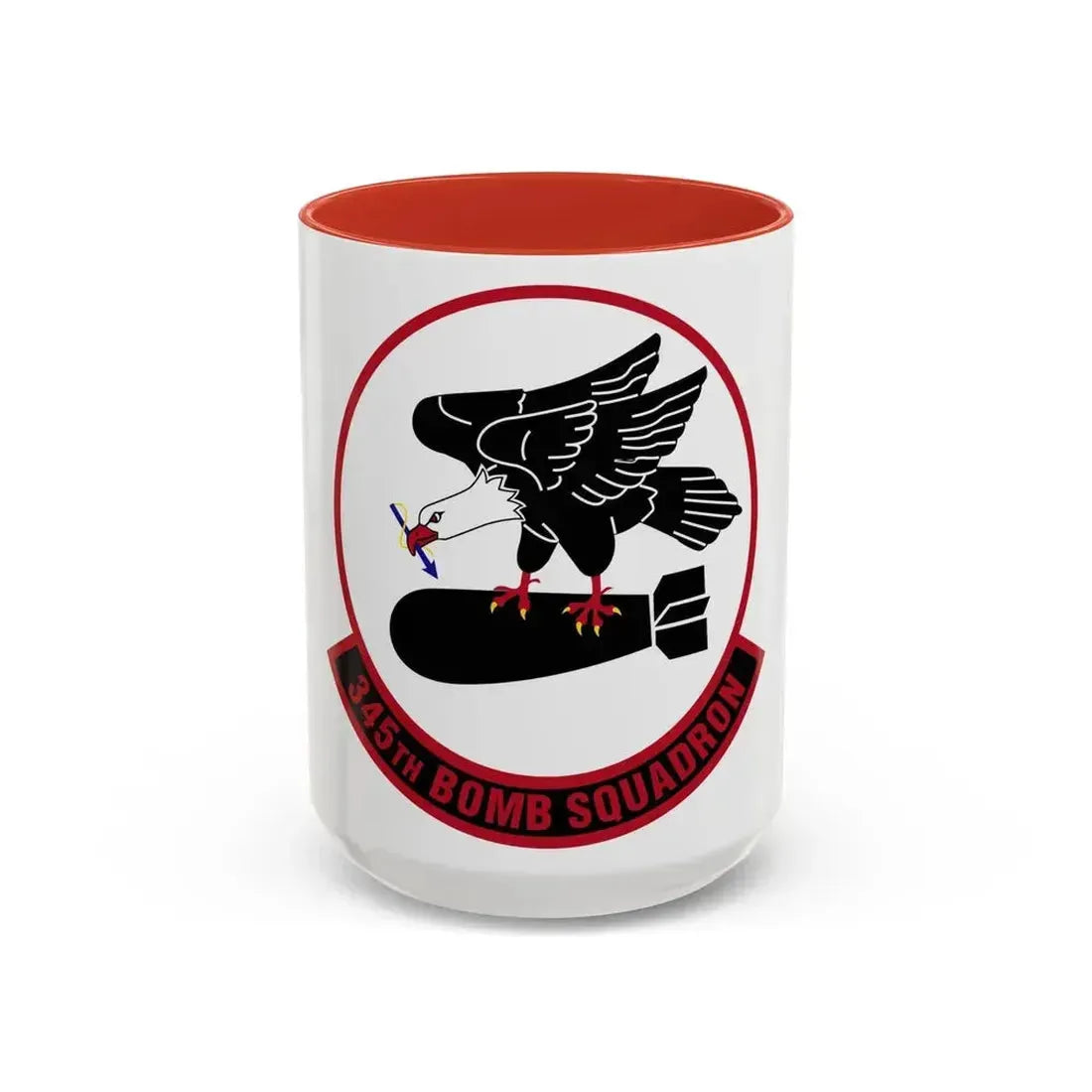 345 Bomb Squadron AFRC (U.S. Air Force) Accent Coffee Mug 15oz Red - Go Mug Yourself