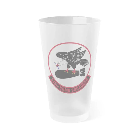 345 Bomb Squadron AFRC (U.S. Air Force) Frosted Pint Glass 16oz 16oz Frosted - Go Mug Yourself