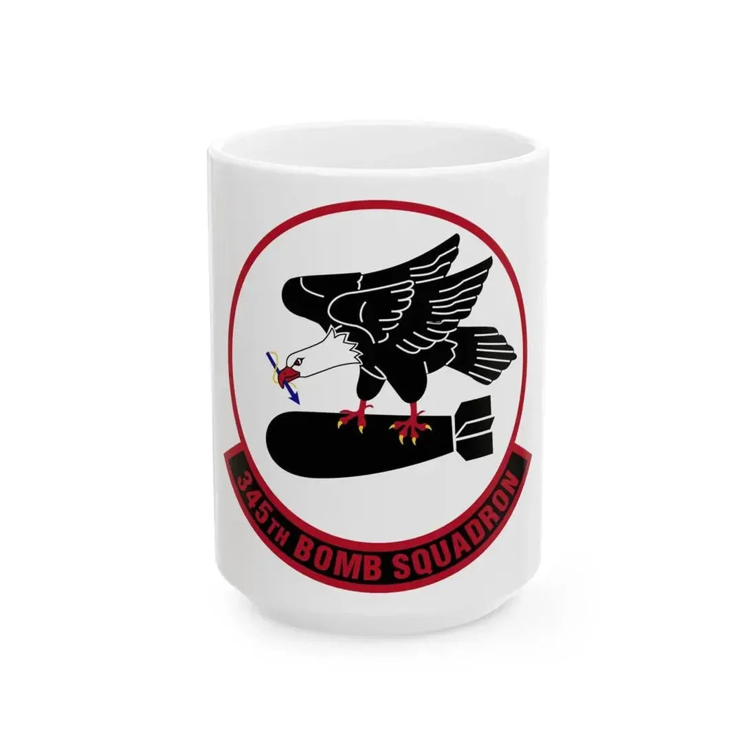 345 Bomb Squadron AFRC (U.S. Air Force) White Coffee Mug 15oz - Go Mug Yourself