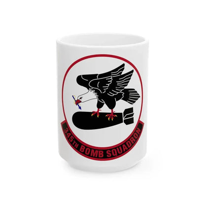 345 Bomb Squadron AFRC (U.S. Air Force) White Coffee Mug 15oz - Go Mug Yourself