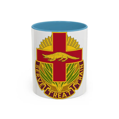 345 Field Hospital (U.S. Army) Accent Coffee Mug-11oz-Light Blue-Go Mug Yourself