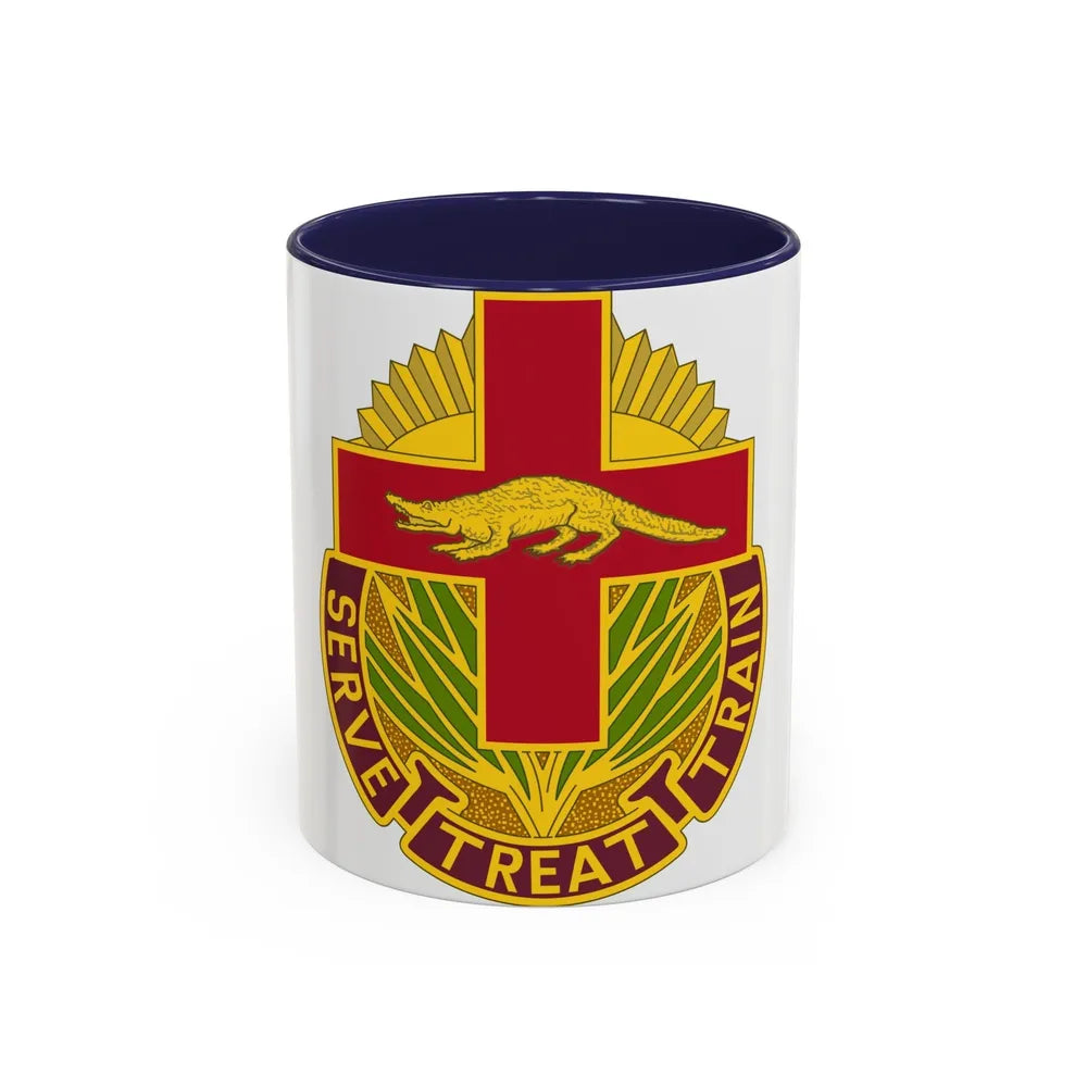 345 Field Hospital (U.S. Army) Accent Coffee Mug-11oz-Navy-Go Mug Yourself