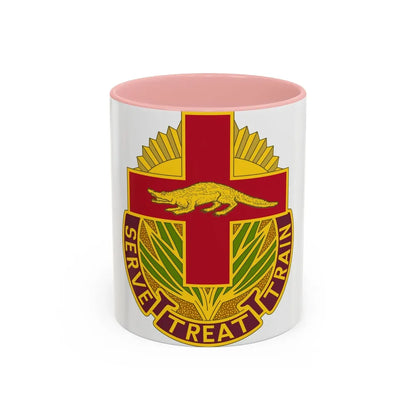 345 Field Hospital (U.S. Army) Accent Coffee Mug-11oz-Pink-Go Mug Yourself