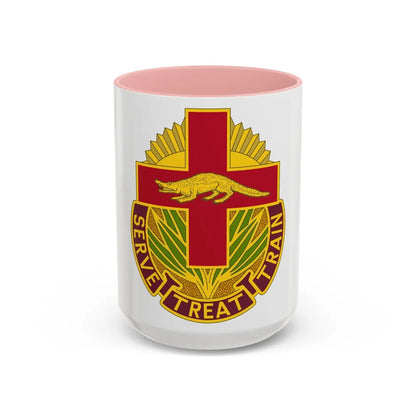 345 Field Hospital (U.S. Army) Accent Coffee Mug-15oz-Pink-Go Mug Yourself