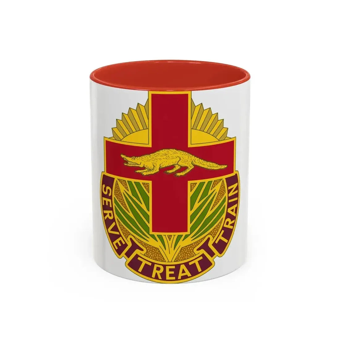 345 Field Hospital (U.S. Army) Accent Coffee Mug 11oz Red - Go Mug Yourself
