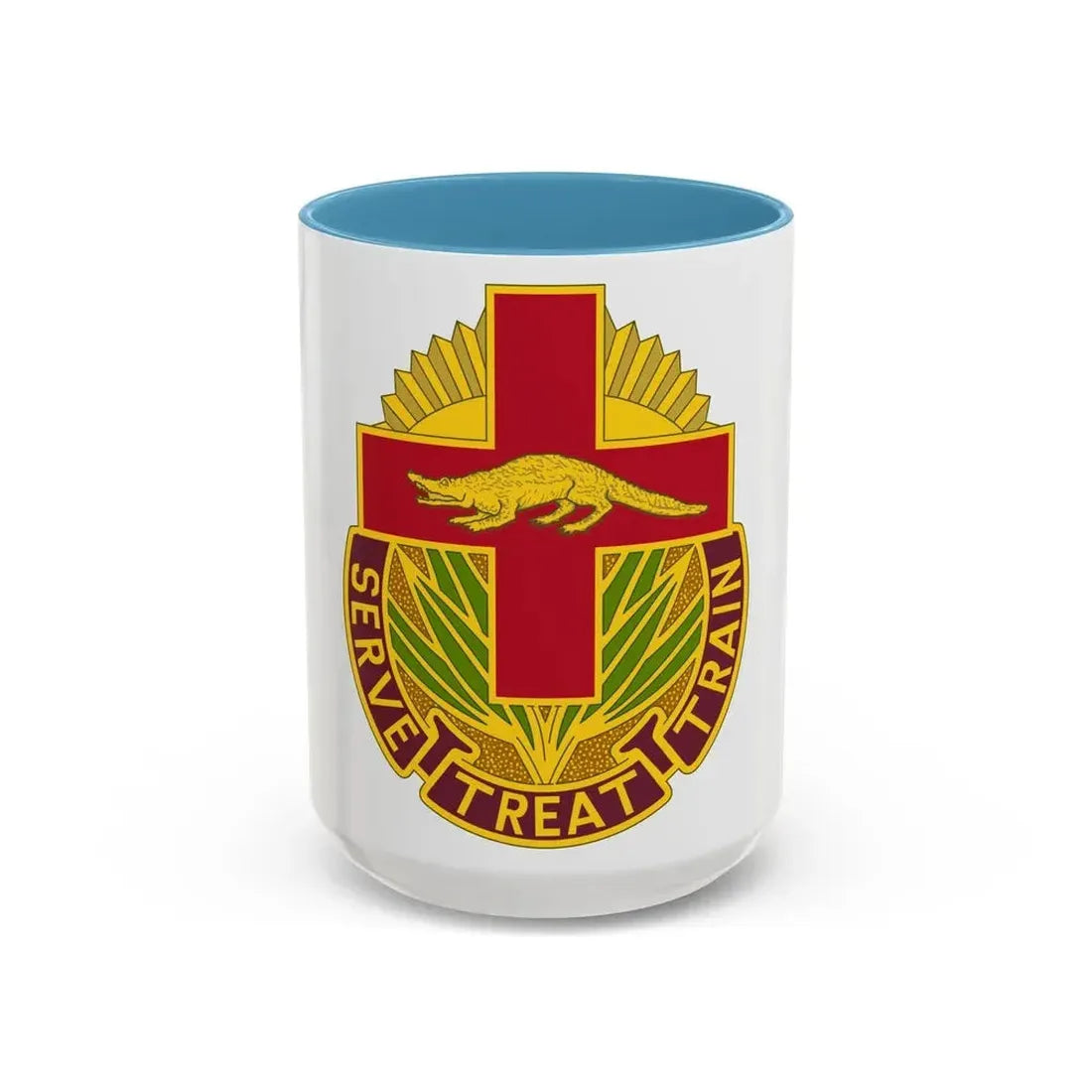 345 Field Hospital (U.S. Army) Accent Coffee Mug 15oz Light Blue - Go Mug Yourself