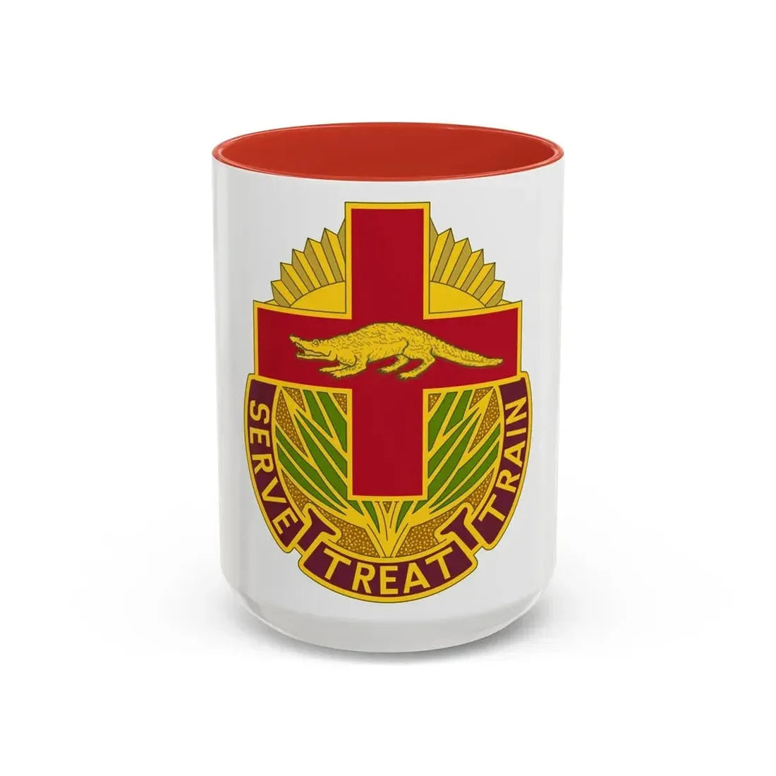 345 Field Hospital (U.S. Army) Accent Coffee Mug 15oz Red - Go Mug Yourself