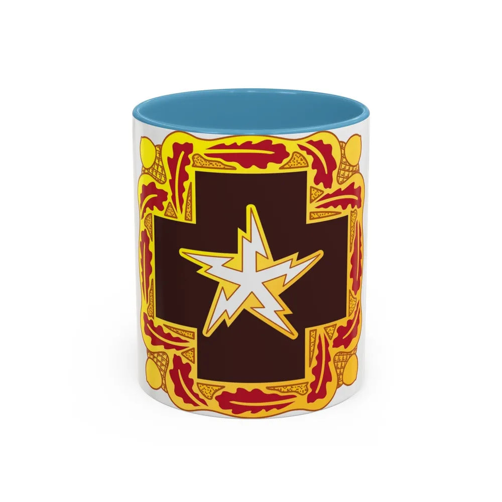 345 Medical Battalion (U.S. Army) Accent Coffee Mug-11oz-Light Blue-Go Mug Yourself