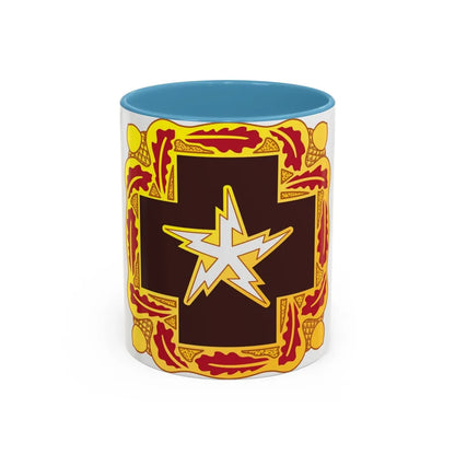 345 Medical Battalion (U.S. Army) Accent Coffee Mug-11oz-Light Blue-Go Mug Yourself