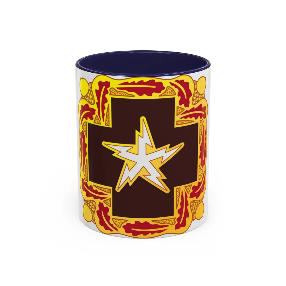 345 Medical Battalion (U.S. Army) Accent Coffee Mug-11oz-Navy-Go Mug Yourself