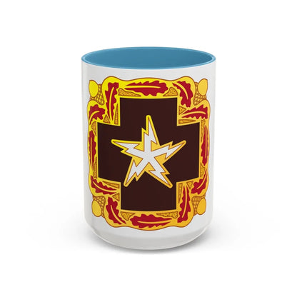 345 Medical Battalion (U.S. Army) Accent Coffee Mug-15oz-Light Blue-Go Mug Yourself