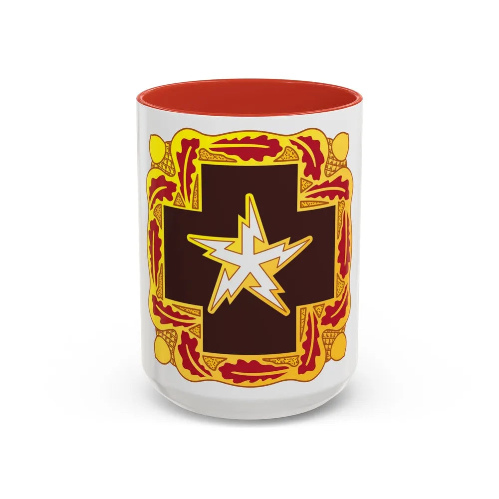 345 Medical Battalion (U.S. Army) Accent Coffee Mug-11oz-Pink-Go Mug Yourself