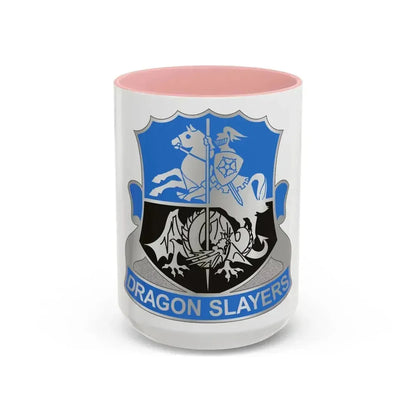 345 Military Intelligence Battalion (U.S. Army) Accent Coffee Mug 15oz Pink - Go Mug Yourself