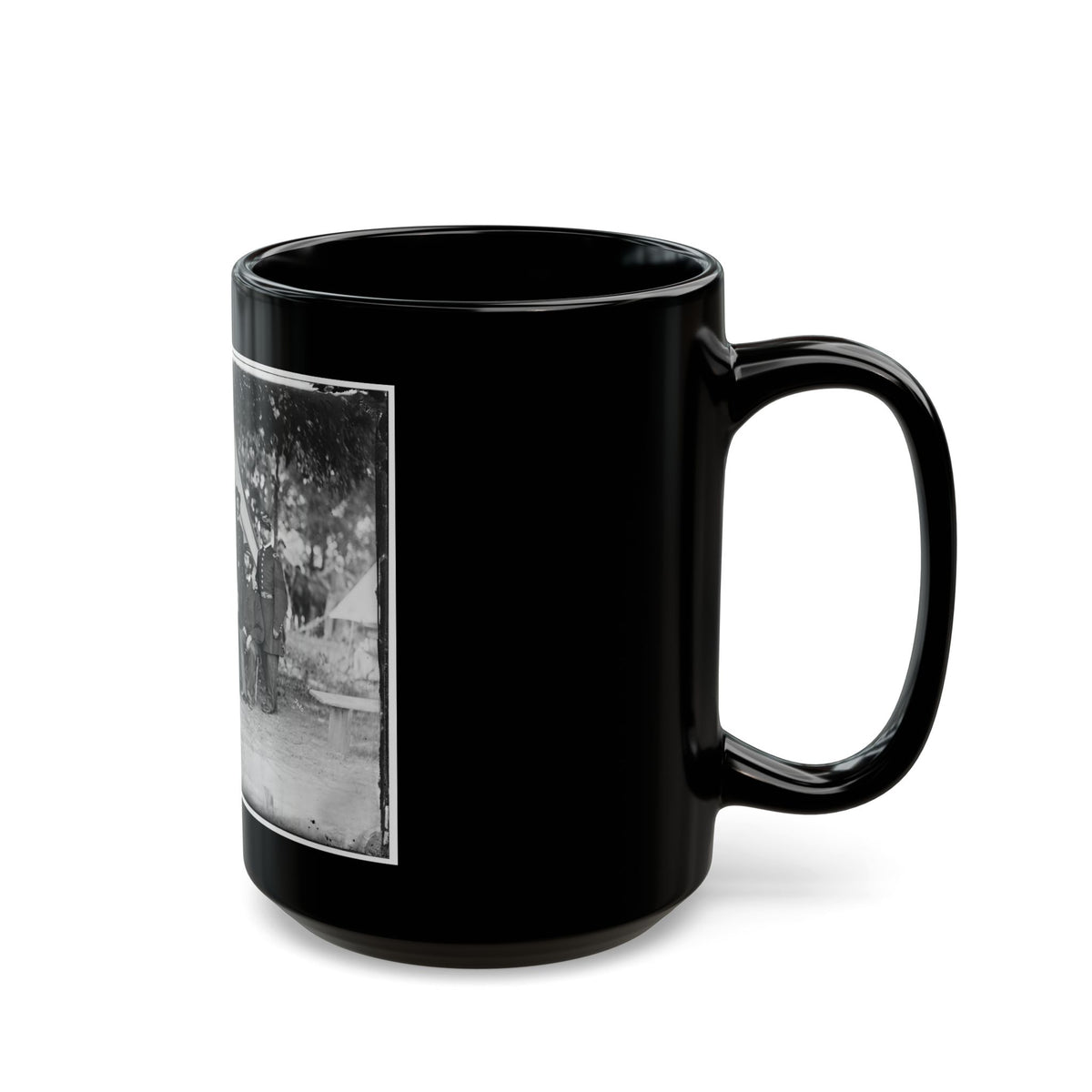 Portrait Of Maj. Gen. Jefferson Davis, Officer Of The Federal Army, And Staff, Washington, D.C. (U.S. Civil War) Black Coffee Mug