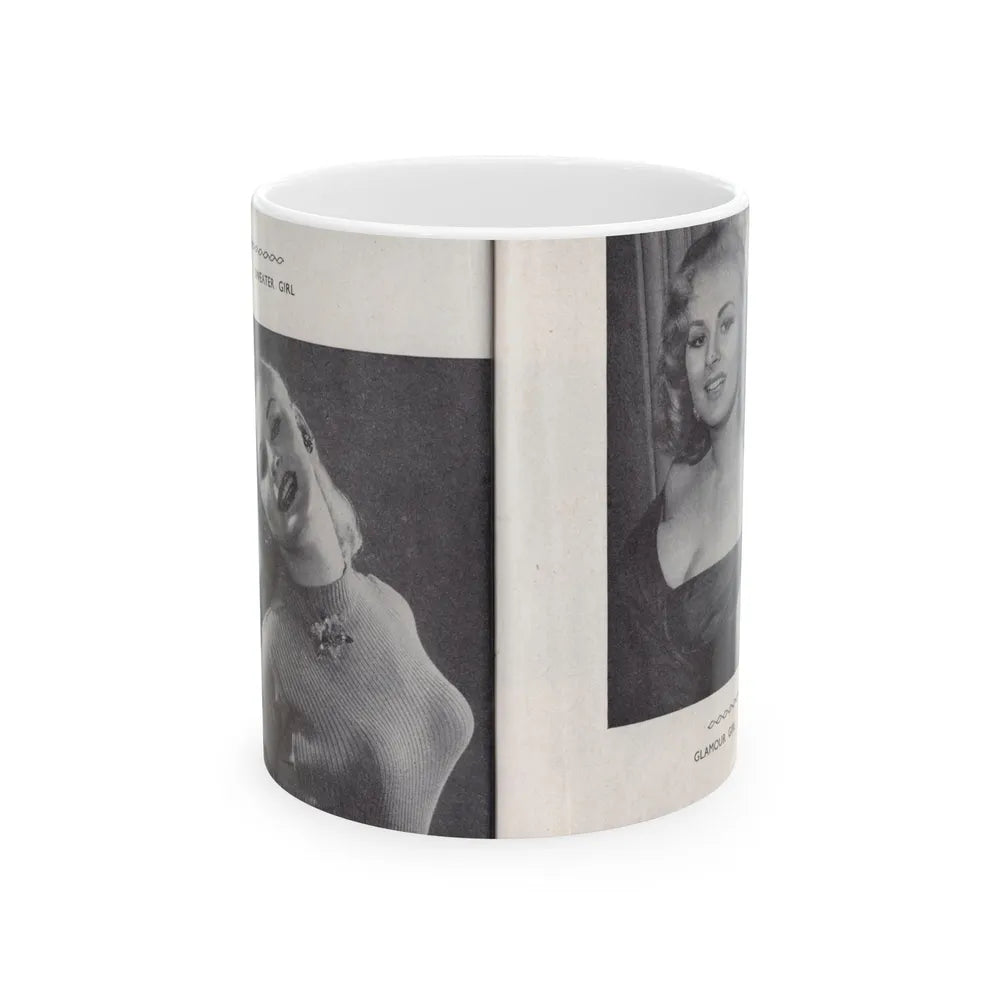 Norma Sykes #163 - 66 PHOTOGRAPHS OF Sabrina U.K. Pocket Mag. Pages 56 & 57 (Vintage Female Icon) White Coffee Mug-11oz-Go Mug Yourself