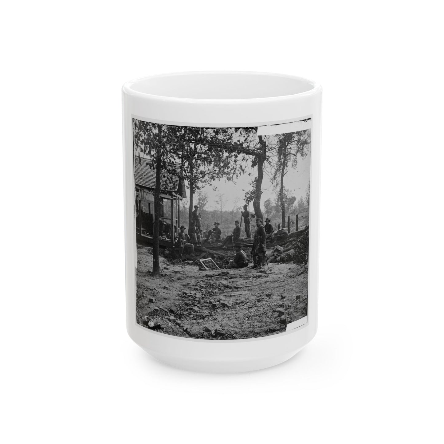 Atlanta, Georgia. Federal Picket Post Shortly Before The Battle Of July 22 (U.S. Civil War) White Coffee Mug