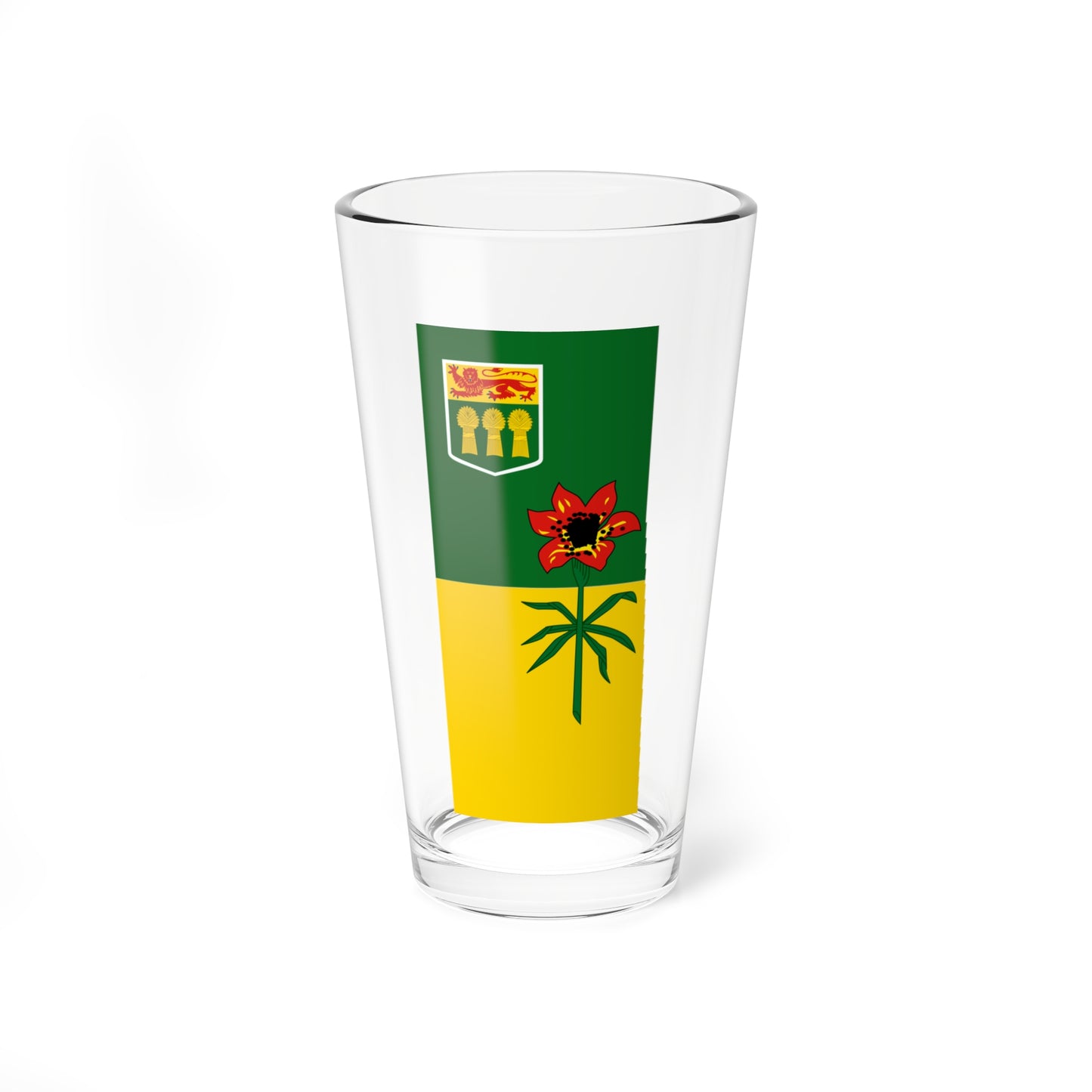 Flag-map of Saskatchewan (Canada) Pint Glass 16oz