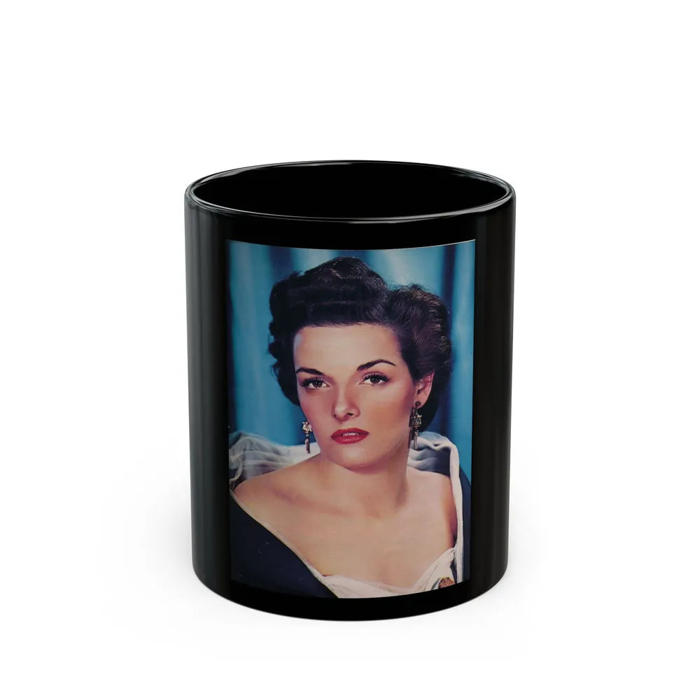 Jane Russell #139 (Vintage Female Icon) Black Coffee Mug-11oz-Go Mug Yourself