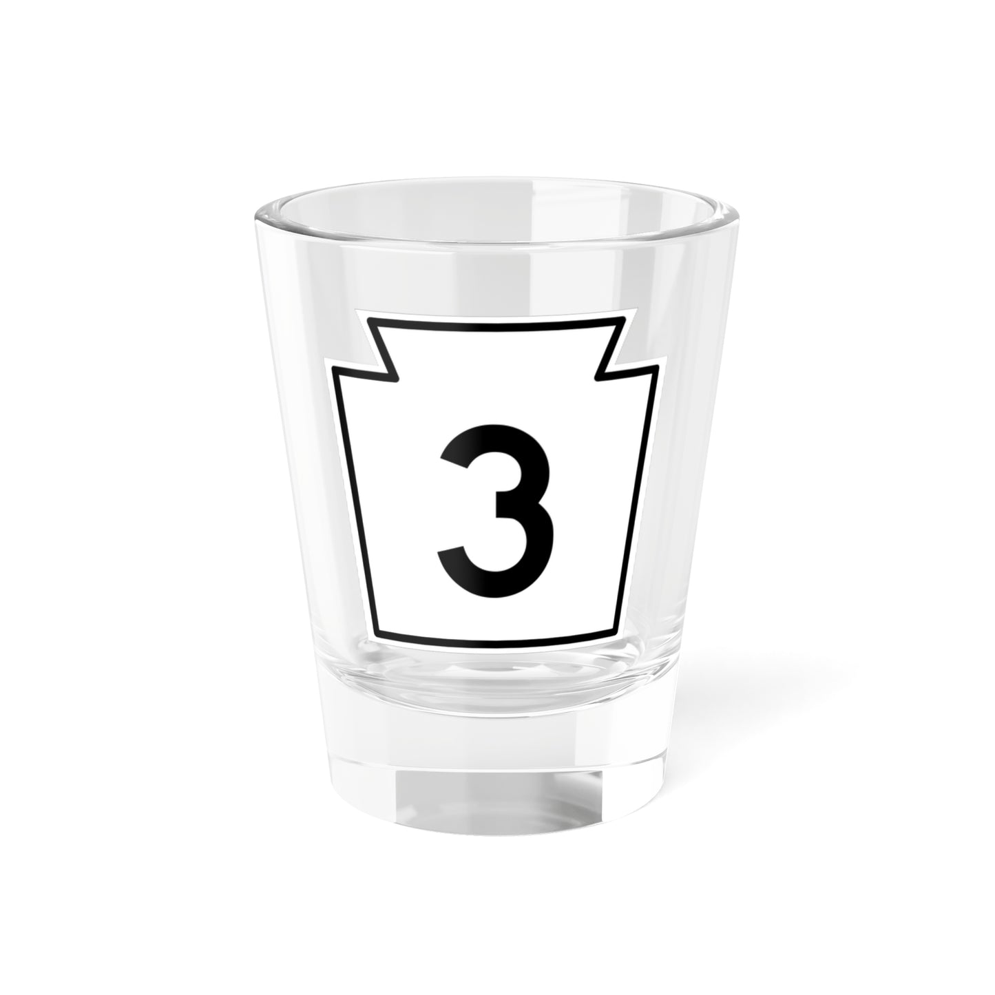 PA-3 1962 (Pennsylvania) (Road Sign) Shot Glass 1.5oz